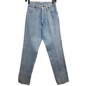 Vintage Wrangler 14MWZ 80s 90s USA Made Light Blue Denim Women Jeans 5 x 32